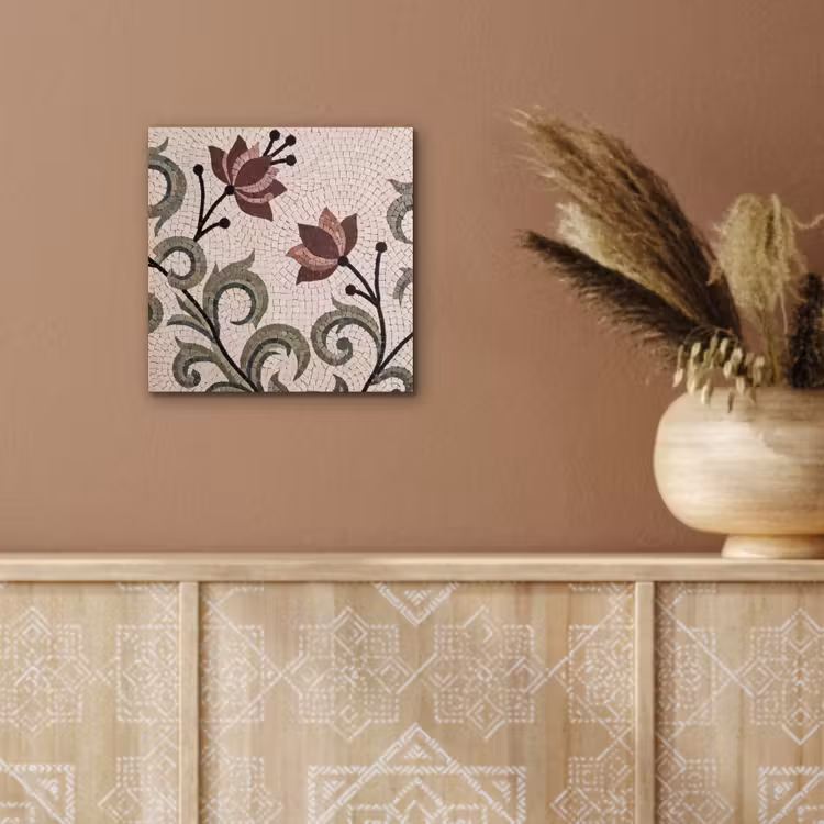 Aluminium schilderij - Bloemen - Mozaïek - Patroon - Abstract - Groen — 5