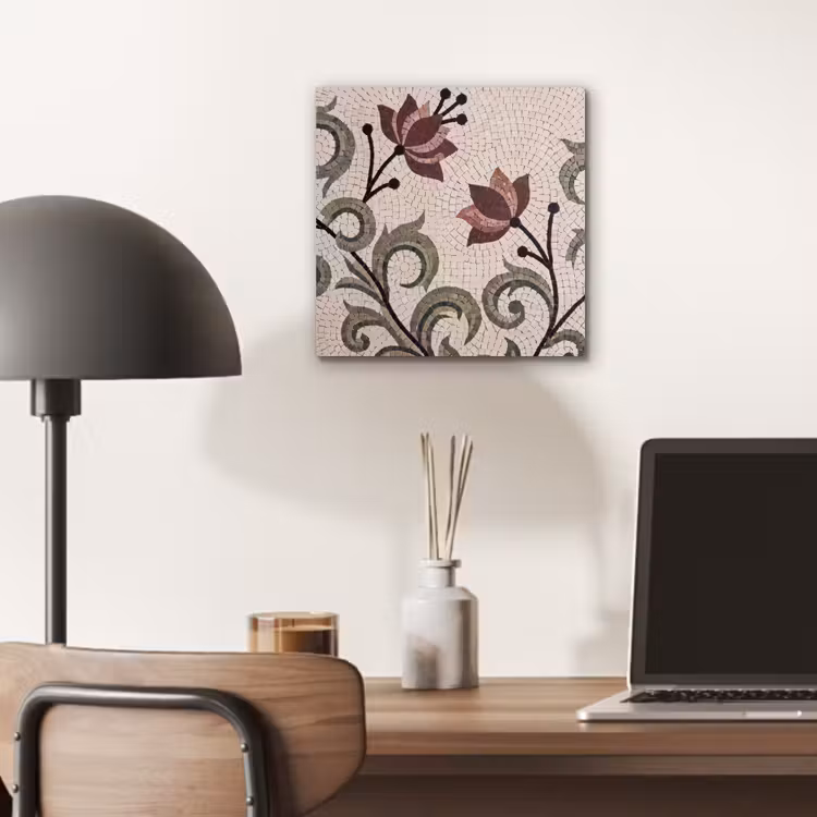 Aluminium schilderij - Bloemen - Mozaïek - Patroon - Abstract - Groen — 6