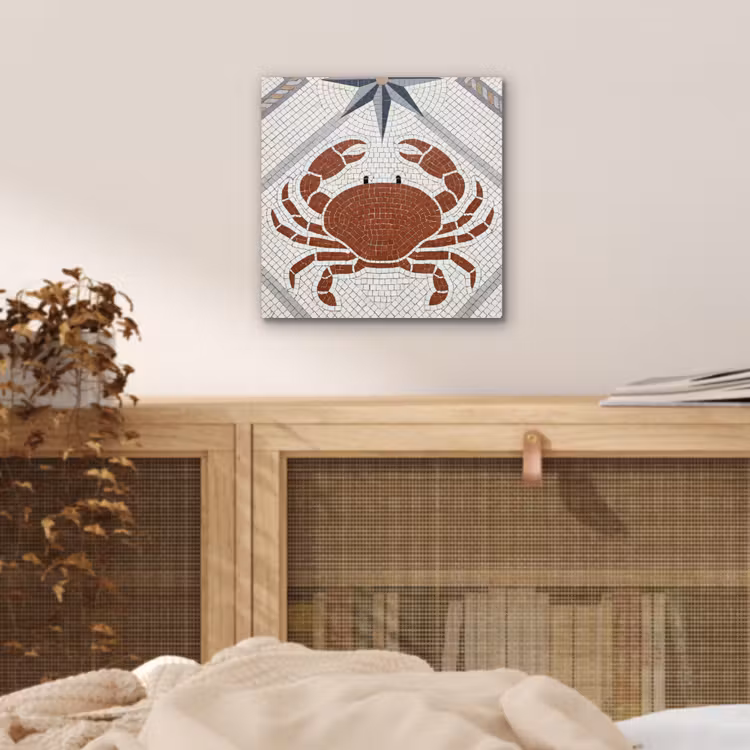 Aluminium schilderij - Dier - Mozaïek - Zee - Klassiek - Bruin — 4