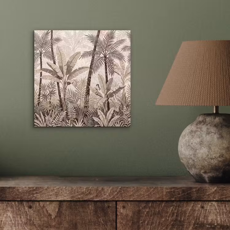 Aluminium schilderij - Natuur - Bladeren - Landschap - Mozaïek - Beige — 3