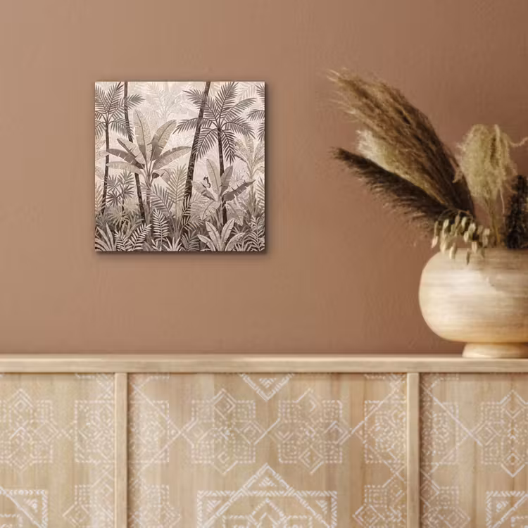 Aluminium schilderij - Natuur - Bladeren - Landschap - Mozaïek - Beige — 5