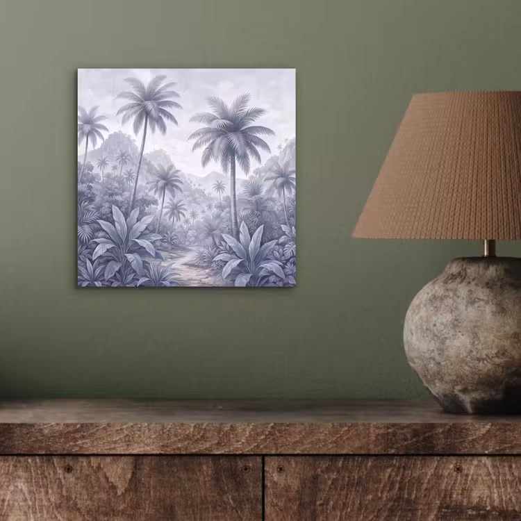 Aluminium schilderij - Natuur - Boom - Tropisch - Landschap - Blauw — 3