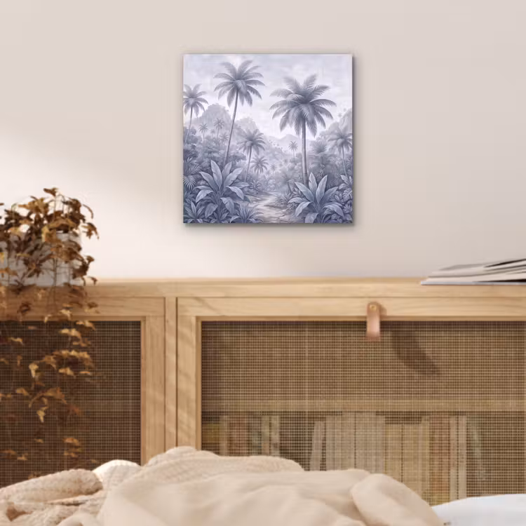Aluminium schilderij - Natuur - Boom - Tropisch - Landschap - Blauw — 4