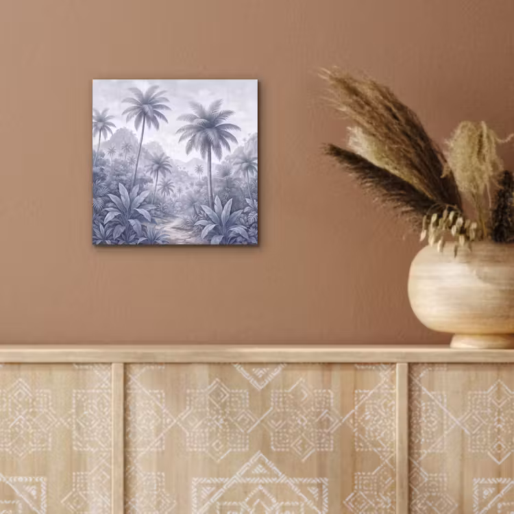 Aluminium schilderij - Natuur - Boom - Tropisch - Landschap - Blauw — 5