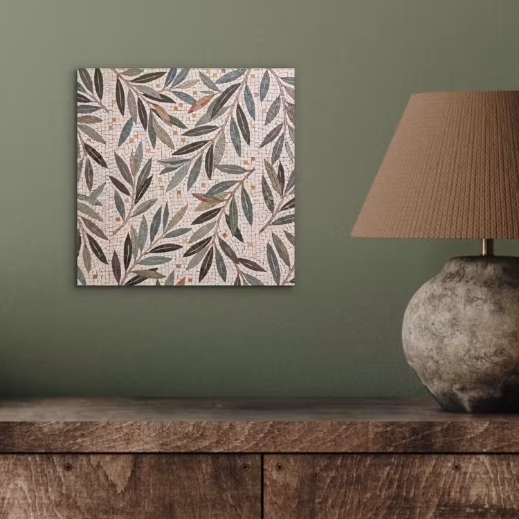 Aluminium schilderij - Plant - Blad - Mozaïek - Groen — 3