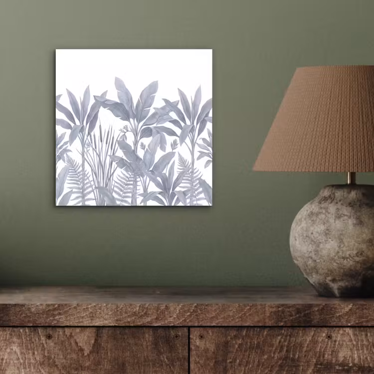 Aluminium schilderij - Planten - Bladeren - Natuur - Grijs — 3