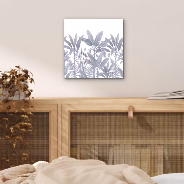 Aluminium schilderij - Planten - Bladeren - Natuur - Grijs — 4