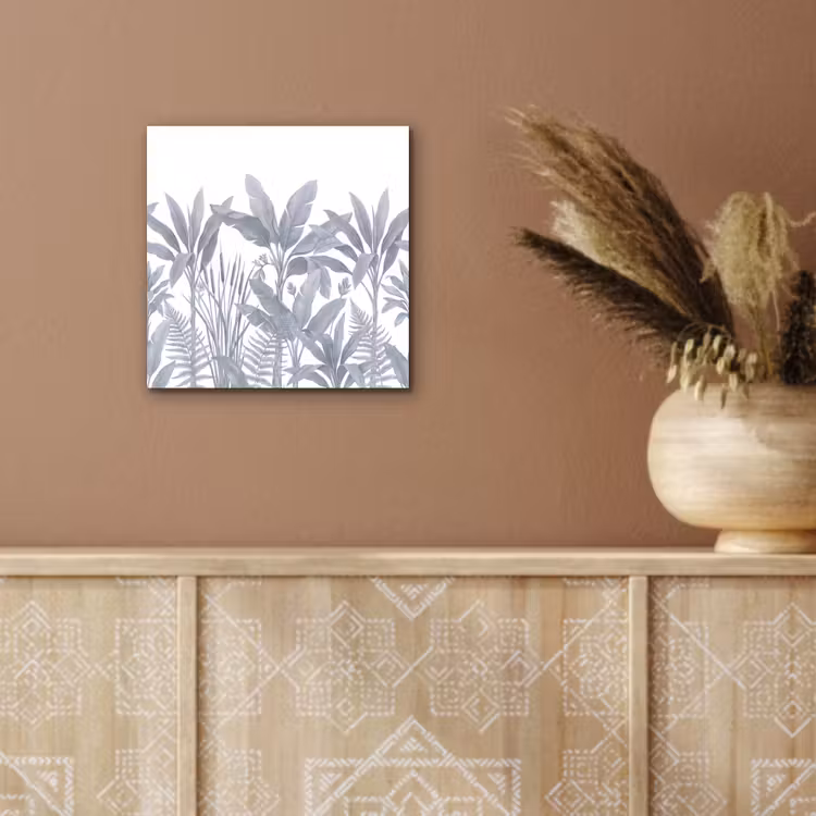 Aluminium schilderij - Planten - Bladeren - Natuur - Grijs — 5