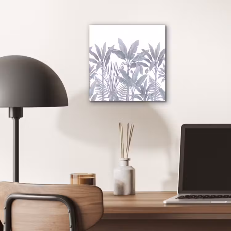 Aluminium schilderij - Planten - Bladeren - Natuur - Grijs — 6
