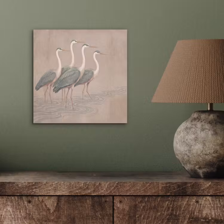 Aluminium schilderij - Vogel - Water - Natuur - Vintage — 3