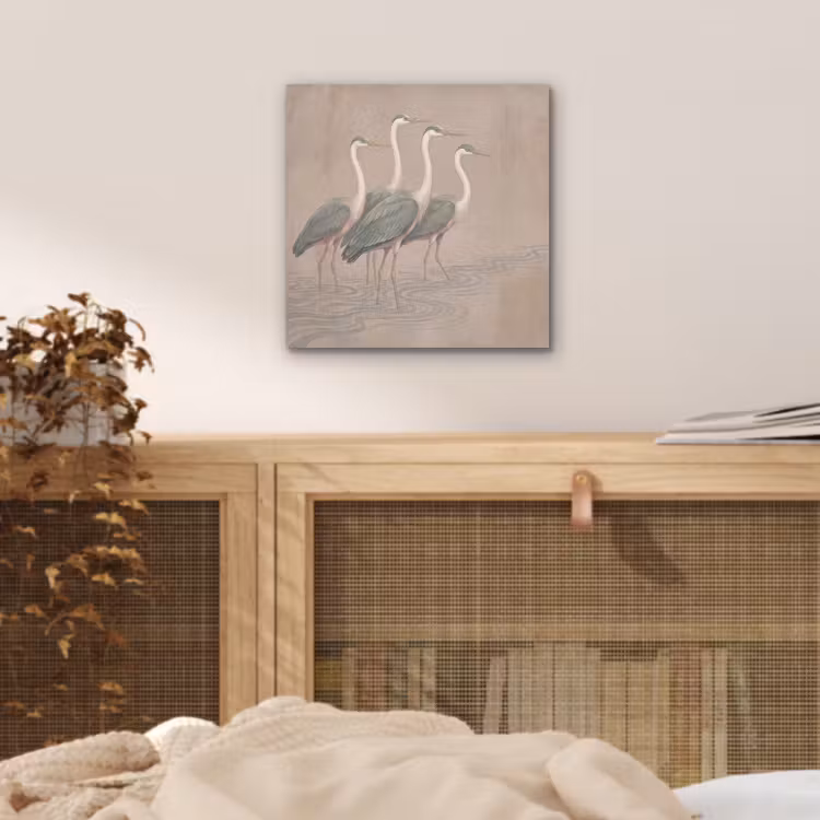 Aluminium schilderij - Vogel - Water - Natuur - Vintage — 4