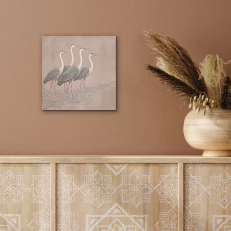 Aluminium schilderij - Vogel - Water - Natuur - Vintage — 5