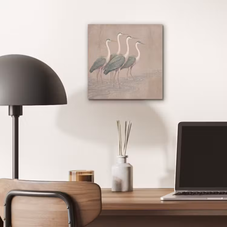 Aluminium schilderij - Vogel - Water - Natuur - Vintage — 6