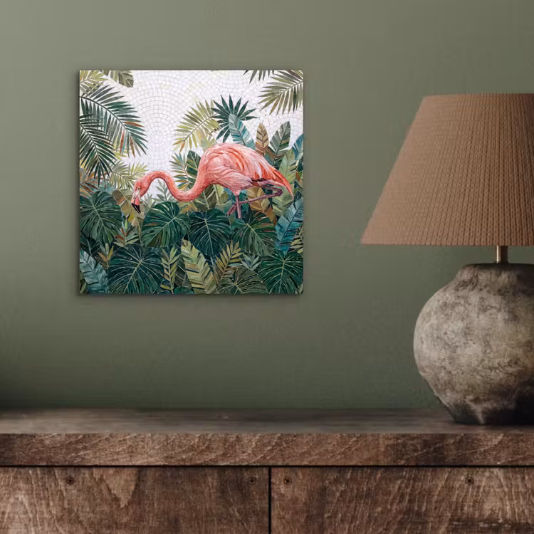 Aluminium schilderij - Natuur - Bladeren - Abstract - Groen - Vogel — 3