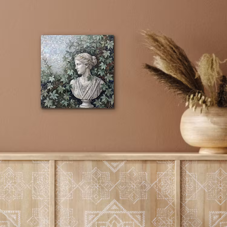 Aluminium schilderij - Vrouw - Klassiek - Mozaiëk - Natuur - Groen — 5