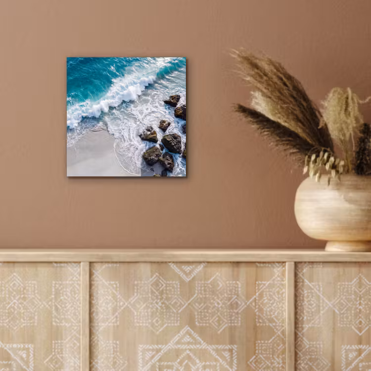 Aluminium schilderij - Zee - Golf - Strand - Natuur - Blauw — 5