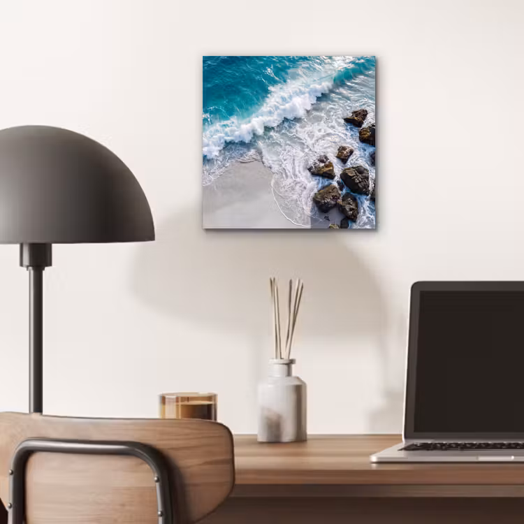 Aluminium schilderij - Zee - Golf - Strand - Natuur - Blauw — 6