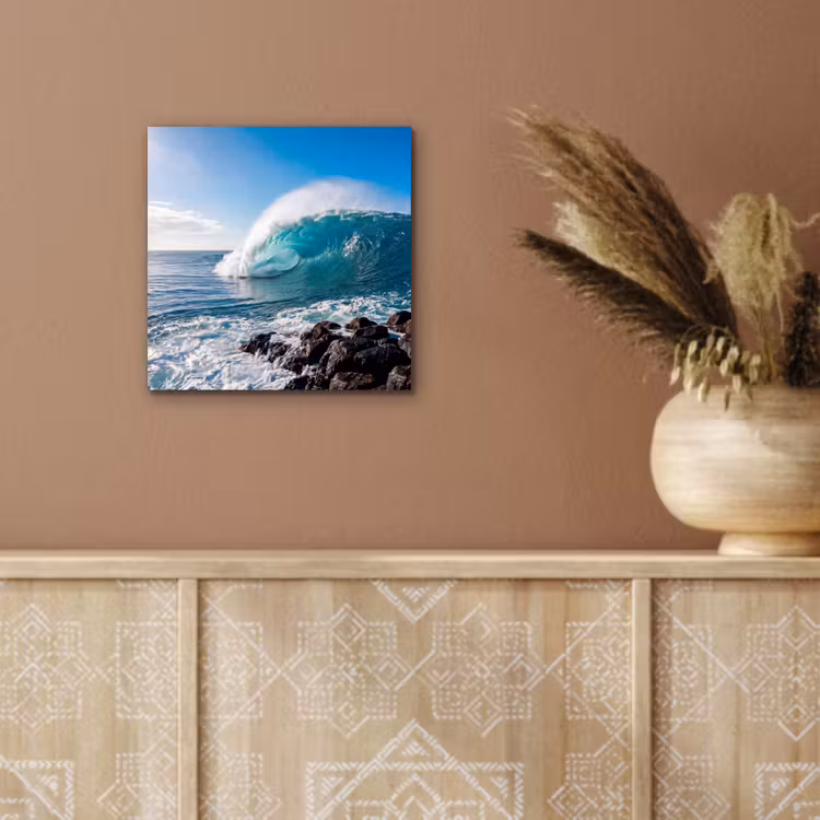 Aluminium schilderij - Golf - Oceaan - Brekend - Water - Blauw — 5