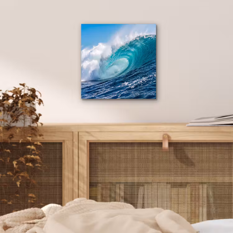 Aluminium schilderij - Golf - Oceaan - Water - Dynamisch - Blauw — 4