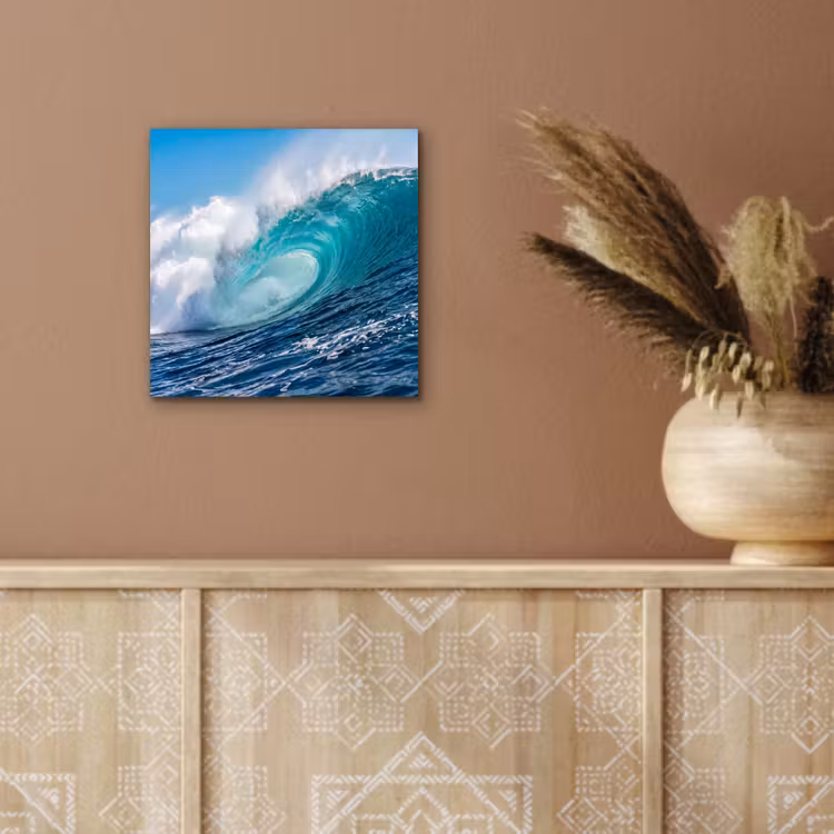 Aluminium schilderij - Golf - Oceaan - Water - Dynamisch - Blauw — 5
