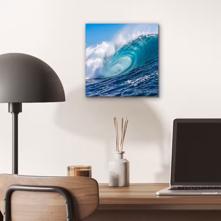 Aluminium schilderij - Golf - Oceaan - Water - Dynamisch - Blauw — 6