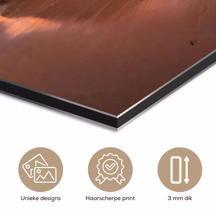 Aluminium schilderij - Kust - Rots - Zonsondergang - Zee - Natuur — 7