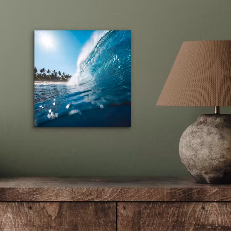 Aluminium schilderij - Oceaan - Golf - Strand - Natuur - Blauw — 3