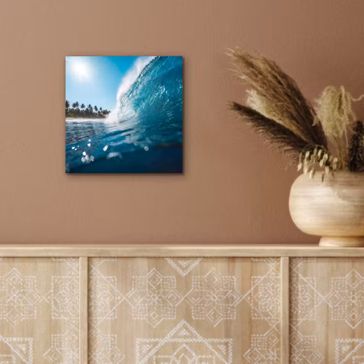 Aluminium schilderij - Oceaan - Golf - Strand - Natuur - Blauw — 5