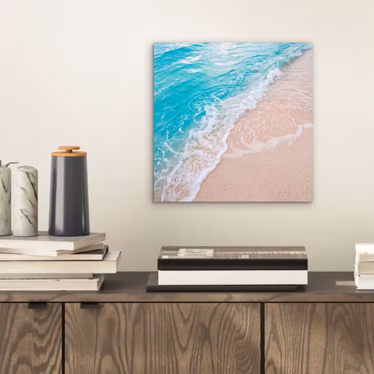 Aluminium schilderij - Strand - Zee - Golf - Natuur - Blauw — 2
