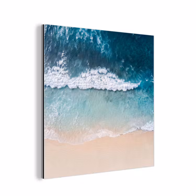 Aluminium schilderij - Strand - Zee - Golven - Natuur - Blauw — 1