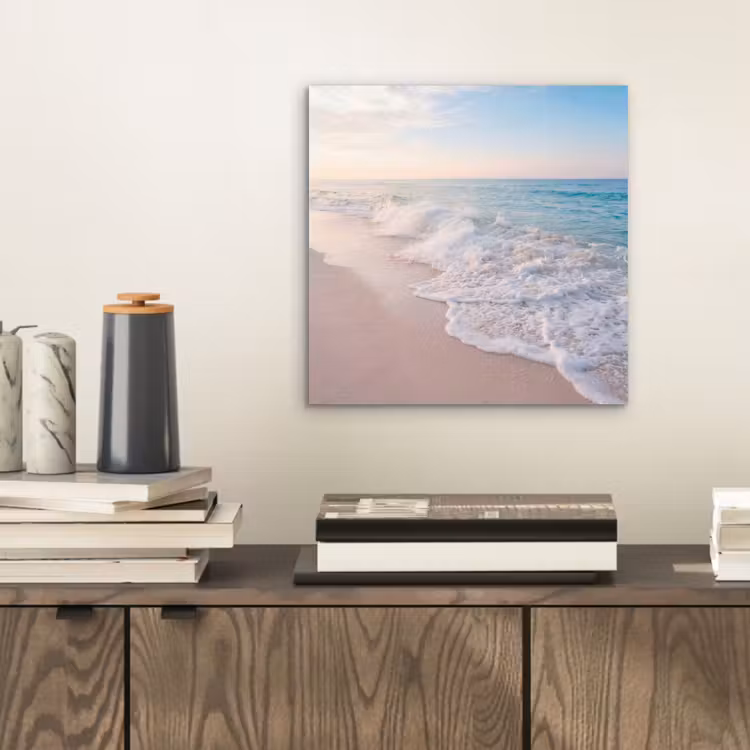 Aluminium schilderij - Zee - Golven - Strand - Natuur - Wit — 2