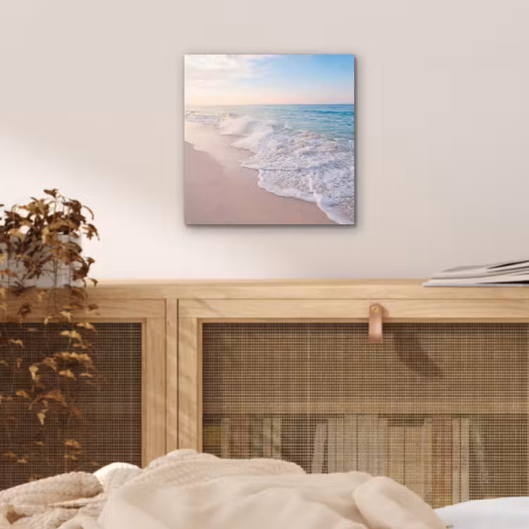 Aluminium schilderij - Zee - Golven - Strand - Natuur - Wit — 4