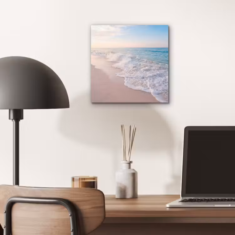 Aluminium schilderij - Zee - Golven - Strand - Natuur - Wit — 6
