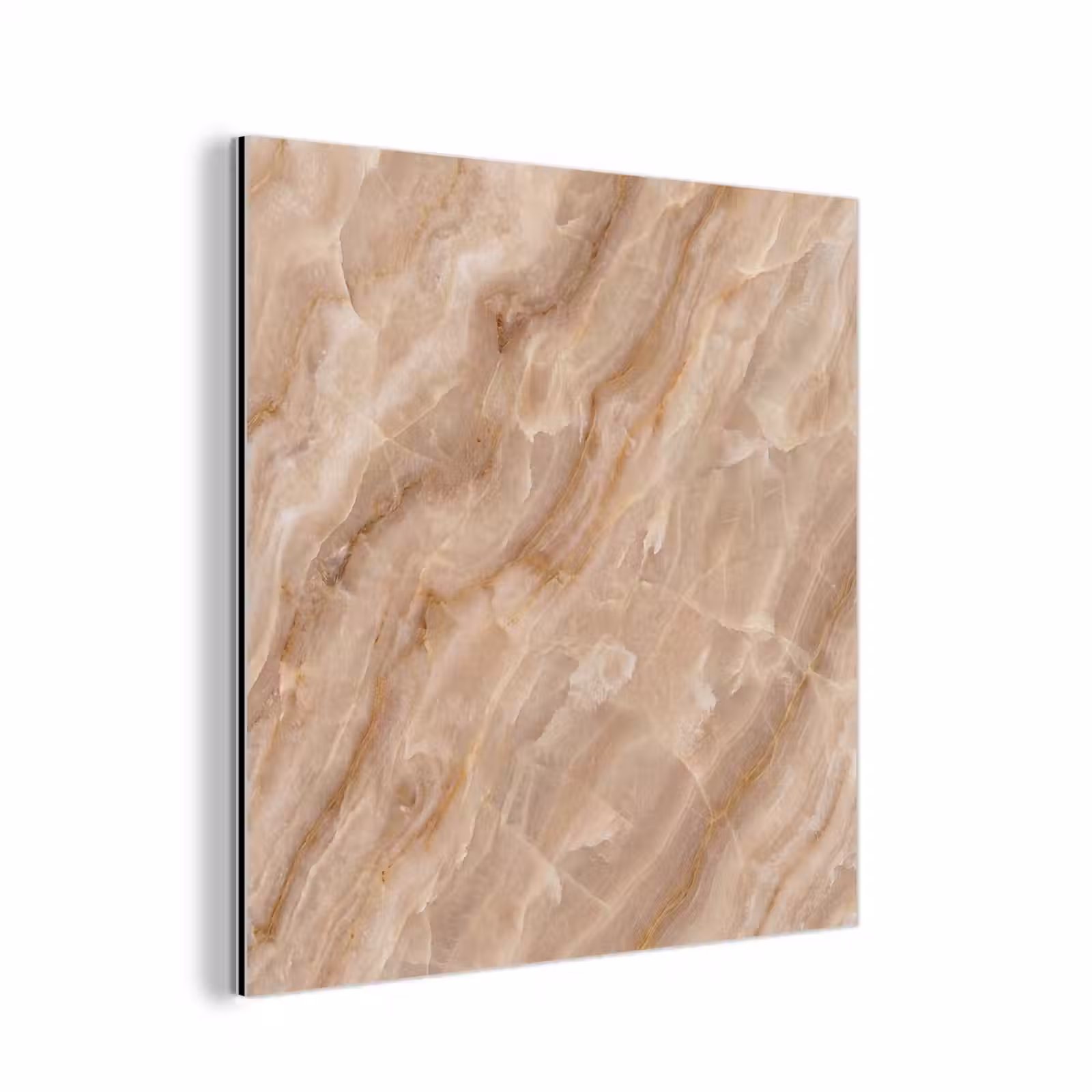 Aluminium schilderij - Steen - Ader - Natuur - Modern - Beige — 1