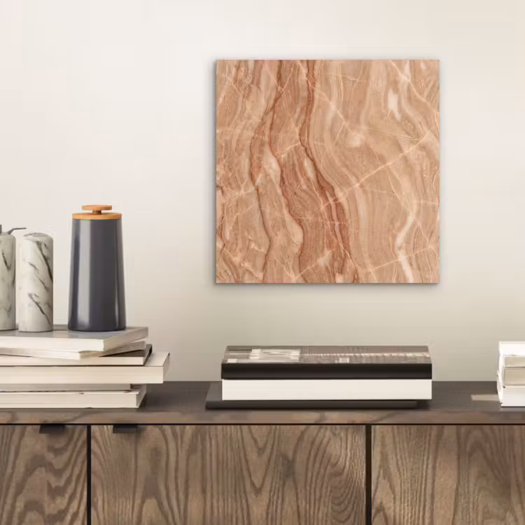 Aluminium schilderij - Marmer - Ader - Natuur - Abstract - Beige — 2