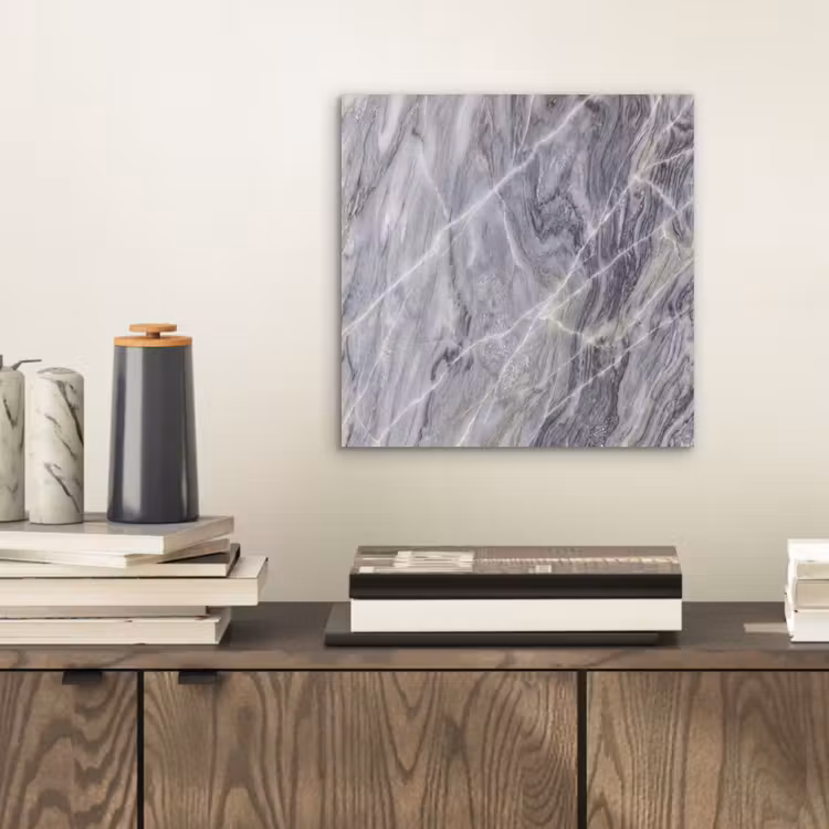 Aluminium schilderij - Marmer - Ader - Patroon - Abstract - Grijs — 2