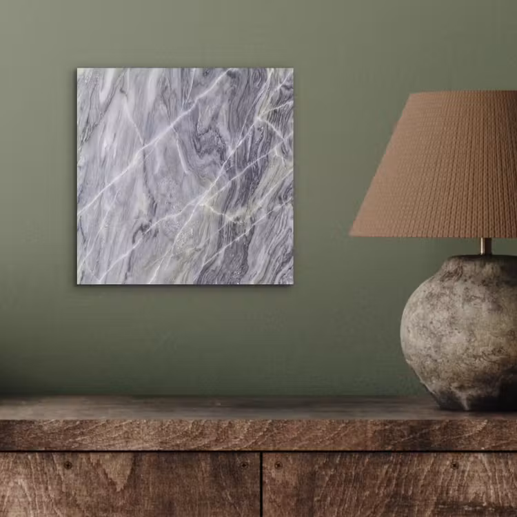 Aluminium schilderij - Marmer - Ader - Patroon - Abstract - Grijs — 3