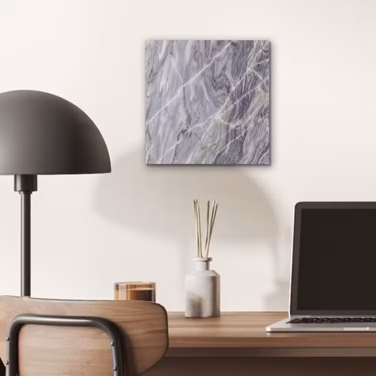 Aluminium schilderij - Marmer - Ader - Patroon - Abstract - Grijs — 6