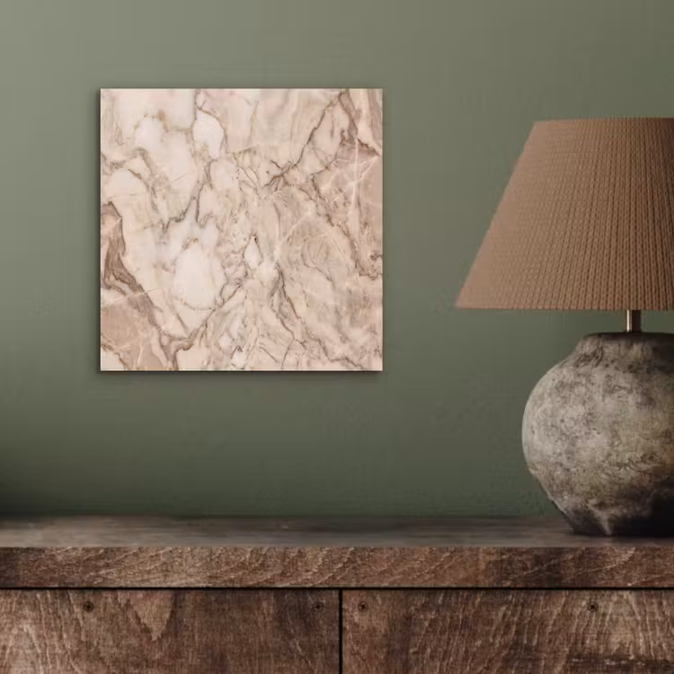 Aluminium schilderij - Marmer - Aderen - Textuur - Beige - Modern — 3