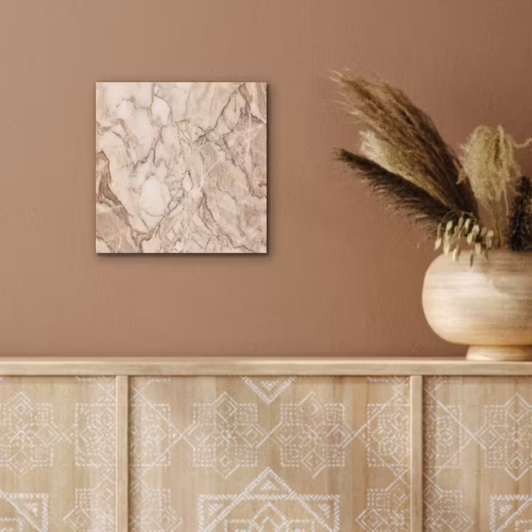 Aluminium schilderij - Marmer - Aderen - Textuur - Beige - Modern — 5