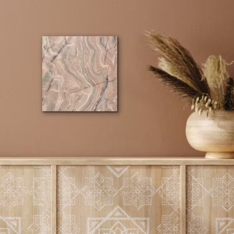 Aluminium schilderij - Marmer - Patroon - Abstract - Beige - Groen — 5