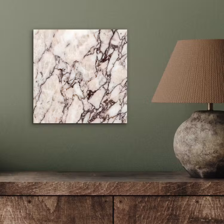 Aluminium schilderij - Marmer - Textuur - Abstract - Wit - Bruin — 3