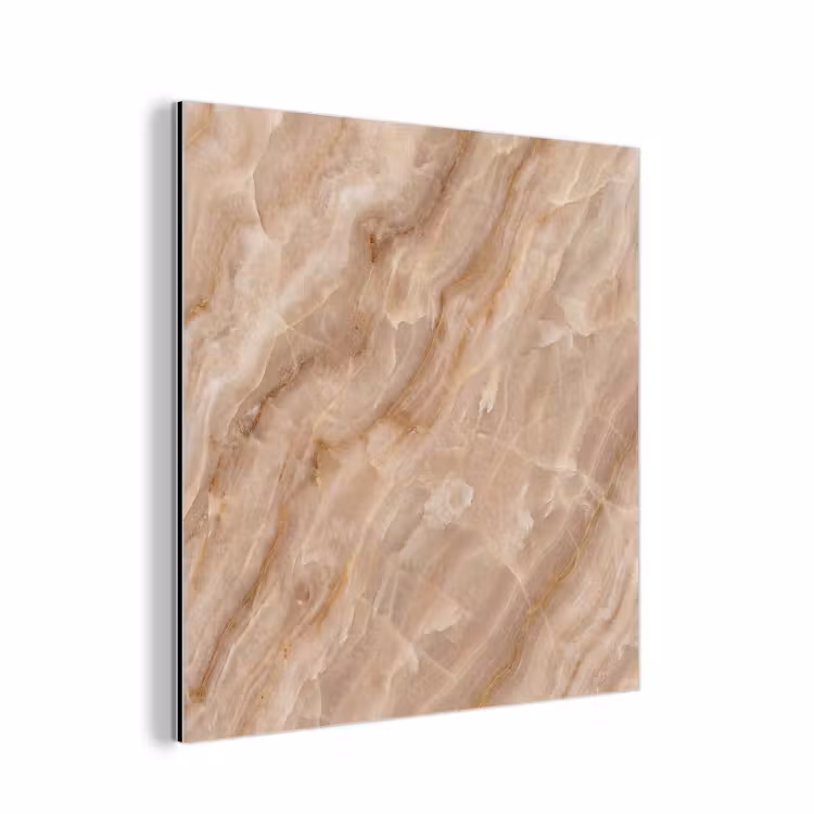 Aluminium schilderij - Steen - Ader - Natuur - Modern - Beige — 1