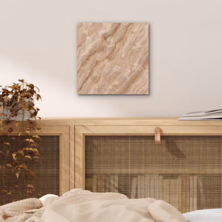 Aluminium schilderij - Steen - Ader - Natuur - Modern - Beige — 4