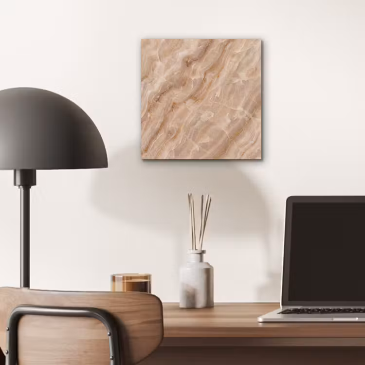 Aluminium schilderij - Steen - Ader - Natuur - Modern - Beige — 6