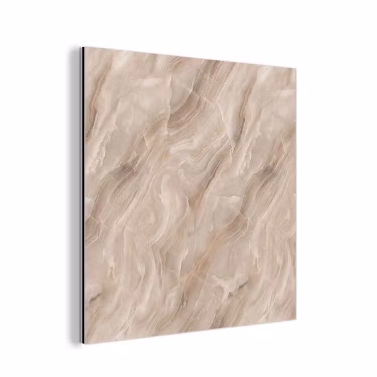 Aluminium schilderij - Steen - Golvend - Abstract - Beige — 1