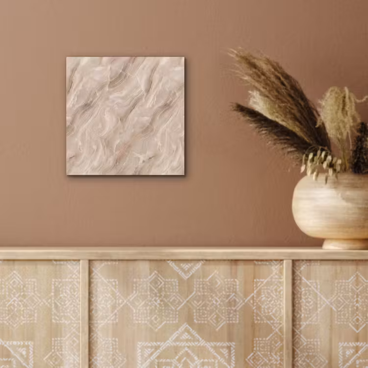 Aluminium schilderij - Steen - Golvend - Abstract - Beige — 5