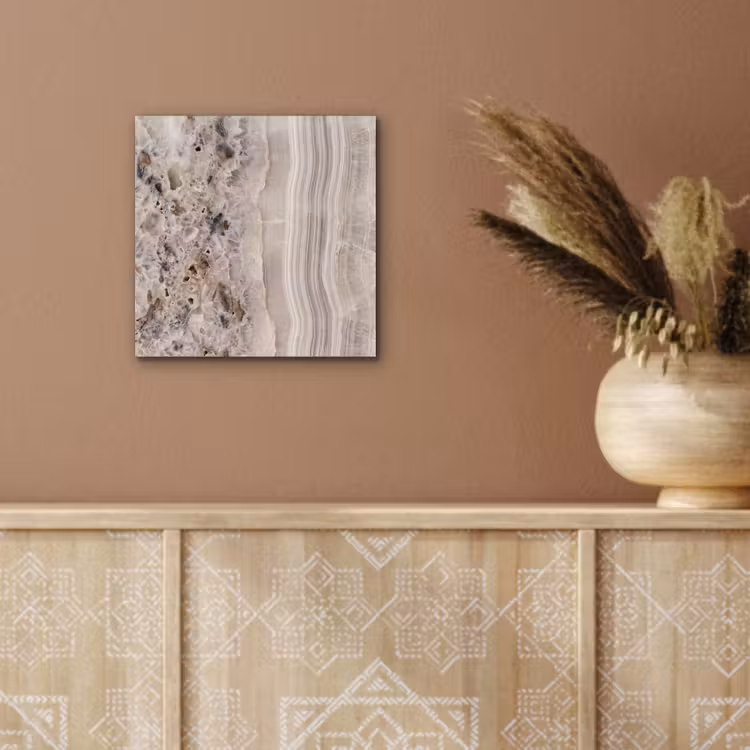 Aluminium schilderij - Steen - Textuur - Abstract - Beige - Wit — 5