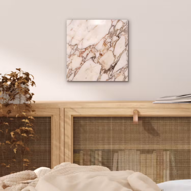 Aluminium schilderij - Textuur - Gesteente - Aderen - Abstract - Wit — 4