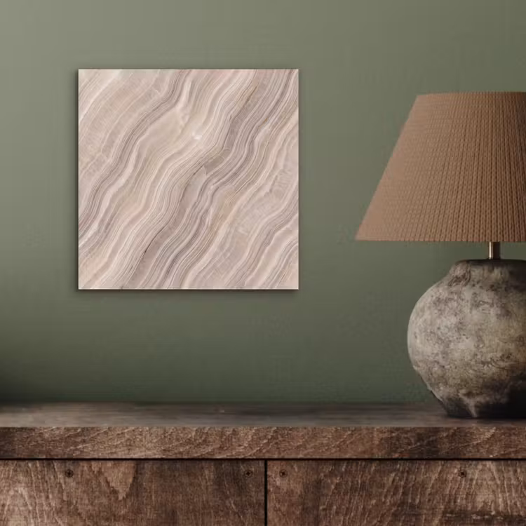 Aluminium schilderij - Textuur - Golvend - Abstract - Modern - Beige — 3